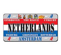 Ingzzaac National Flag Vintage Poster Netherlands License Plate for Bar Home Restaurant Wall Decor 8"x12"