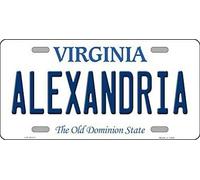 Ingzzaac New License Plate alexander virginia state background novelty License Plate Sign 15x30 CM