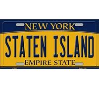 Ingzzaac New Sign staten island new york state background novelty license plate 6x12 inches License Plate Sign