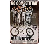 Ingzzaac New Tin Sign Aluminum Retro Bmx Diamond Back Silver Streak Vintage Funny Metal Sign 8 X 12 Inch