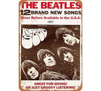 Ingzzaac New Tin Sign Aluminum Retro The Beatles Rubber Soul Releasees Vintage 8 X 12 Inch