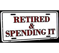 Ingzzaac Novelty License Plate Other Retired And Spending It New License plate sign 6x12 inches