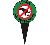 Ingzzaac Please Be Respectful Dog Sign Yard Sign No Dog Poop Signs,Please Be Respectful Dogfor Yard/Lawn/Garden Funny Vintage Metal Sign Poster 8X12 Inches
