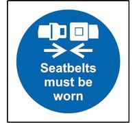 Ingzzaac Seatbelts Must Be Worn Safety Sign Street Metal Warning Sign Square Sign 12x12 inches