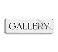 Ingzzaac Sign For Door Metal Tin Plastic Gallery Sign Self-Adhesive Sign For Office Restaurants Hotels Supermarket Supplies 4×16 Inch