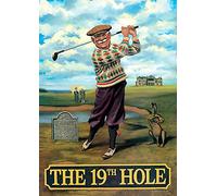 Ingzzaac The 19Th Hole Aluminum Sign For Home Coffee Wall Decor Funny Vintage Metal Sign Poster 8X12 Inches