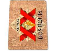 Ingzzaac Tin Sign Dos Equis Beer Metal Decor Wall Art Bar Pub Vintage Tin Sign 7.8 * 11.8 Inch(L * W)