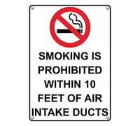 Ingzzaac Tin Sign Smoking Is Prohibited Within Sign 8 X 12 Inch