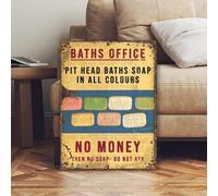 Ingzzaac Vintage Style NCB Coal Miner Mining Pit Baths PHB Soap Sign Retro Metal Sign Tin Sign 8X12 Inches