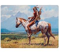 Ingzzaac Wall Poster,American Indian,Native American, Sign Home Decor Wall Art Decoration For Garage Bar Restaurant Kitchen Cafe Pub Funny Vintage Metal Sign Poster 8X12 Inches