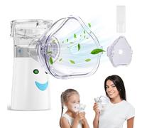 Inhalator, Portable Nebuliser Machine for Adults with Digital Display and Three Adjustable Mist Levels, Steam Inhaler with 3.5-10μm Ultra-Fine Mist, Compact Nebuliser for Kids, Home and Travel Use
