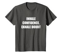 Inhale Confidence, Exhale Doubt T-Shirt, Kids, Asphalt, 2 Years