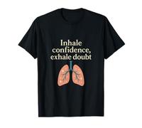 Inhale Confidence Exhale Doubt Teal Peach Artwork T-Shirt