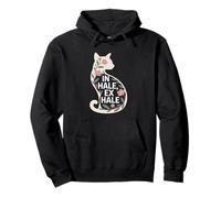 Inhale Exhale Floral Cat Pullover Hoodie