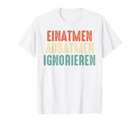 Inhale Exhale Ignore Funny Colorful Saying Value Graphic T-Shirt, Men, White, S