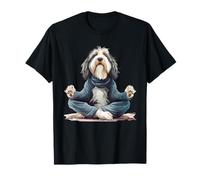 Inhale Exhale - Long Haired Border Collie Yoga Dog T-Shirt