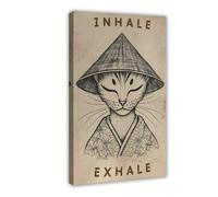Inhale Exhale Poster Canvas Poster Wall Art Decor Print Picture Paintings for Living Room Bedroom Decoration 12x18inch(30x45cm)