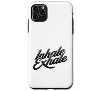 Inhale Exhale Retro Typography Mindful Breathing Design Case for iPhone 11 Pro Max