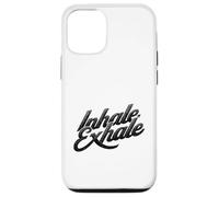 Inhale Exhale Retro Typography Mindful Breathing Design Case for iPhone 12/12 Pro