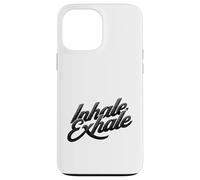 Inhale Exhale Retro Typography Mindful Breathing Design Case for iPhone 13 Pro Max