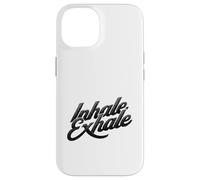 Inhale Exhale Retro Typography Mindful Breathing Design Case for iPhone 14