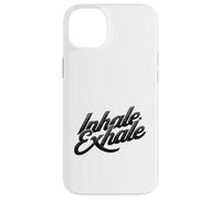 Inhale Exhale Retro Typography Mindful Breathing Design Case for iPhone 14 Plus