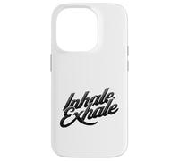 Inhale Exhale Retro Typography Mindful Breathing Design Case for iPhone 14 Pro