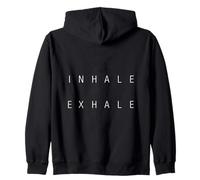 INHALE EXHALE | Stylish minimal Yoga Meditation Design Zip Hoodie