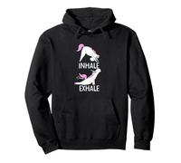 INHALE EXHALE Unicorn Yoga Funny Farting Meme Pullover Hoodie