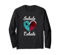 Inhale Exhale Yoga Meditation Mindfulness Practice Long Sleeve T-Shirt