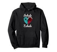 Inhale Exhale Yoga Meditation Mindfulness Practice Pullover Hoodie