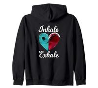 Inhale Exhale Yoga Meditation Mindfulness Practice Zip Hoodie