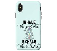 Inhale the Good Exhale The Bullshit Chakra Meditation Yoga Case for iPhone X/XS