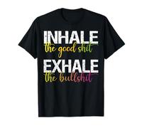 Inhale The Good Exhale The Bullshit Psychedelic Yoga Chakra T-Shirt