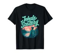 Inhale The Scenery Camping Hiking Outdoor Quote T-Shirt