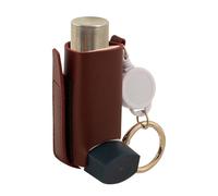 Inhaler Case,Asthma Inhaler Holder Keychain,Inhaler Cover,Retractable Clip PU Leather Protective Travel Handy Mini Holster for Kids and Adults.Carrying Case with Carabiner Clip,Inhaler (Burgundy)