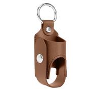 Inhaler Case Holder, Inhaler Carrying Case - Inhaler Spacer Case with Metal Buckle - Lightweight Protective PU Leather Inhaler Case for Travel, brown, Consulte la descripción, See description