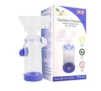 Inhaler Spacer Anti-Static Spacer Device, Inhaler Chamber, use with Metered Dose Inhaler, BPA and Latex Free for (Child(Blue))