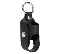 Inhaler Storage Case - Inhaler Holder - Spacer Case | Protective Cover Made of PU Leather - Lightweight Inhaler Organiser with Metal Buckle for Travel, School, Hiking - Dustproof, Easy to Use, black