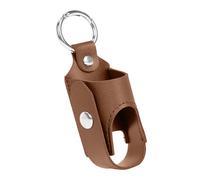 Inhaler Storage Case - Portable Outdoor Inhaler Stand | Spacer Holder with Metal Buckle | Lightweight Protective PU Leather Case for Device, Travel, Daily Use, School and, brown, see