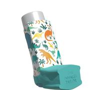 Inhaler Tailor Asthma Inhaler Cover - Dinosaurs, Shorter | Vegan leather case sleeve for shorter style inhalers. Eyelet for keychain/lanyard. Handmade in England. Over 30 designs