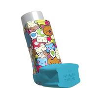 Inhaler Tailor Asthma Inhaler Cover - Happy Creatures, Shorter | Vegan leather case sleeve for shorter style inhalers. Eyelet for keychain/lanyard. Handmade in England. Over 30 designs