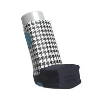 Inhaler Tailor Asthma Inhaler Cover - Houndstooth, Shorter | Vegan leather case sleeve for shorter style inhalers. Eyelet for keychain/lanyard. Handmade in England. Over 30 designs