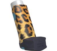 Inhaler Tailor Asthma Inhaler Cover - Leopard, Ventolin | Vegan leather case sleeve for Ventolin style inhalers. Eyelet for keychain/lanyard. Handmade in England. Over 30 designs