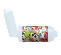 Inhaler Tailor Asthma Spacer Cover - Happy Creatures, AeroChamber | Vegan leather case sleeve for AeroChamber Plus Flow-Vu. Eyelet for keychain/lanyard. Handmade in England. Over 30 designs