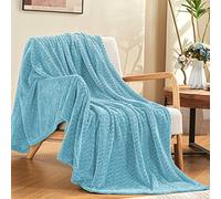 inhand Blue Throw Blanket, Fleece Blanket for Couch, Super Soft Flannel Cozy Blankets & Throw for Adults, Lightweight Fuzzy Blanket Sofa Bed Office, Warm Plush Blankets for All Season 50×60 Inches