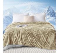 inhand Cooling Blanket Queen Size - Summer Cool Bedding, Cold Blanket for Sleeping, Hot Sleepers & Adults, Lightweight Summer Blanket Double for Bed, Sofa, Chair-178x228cm, Beige