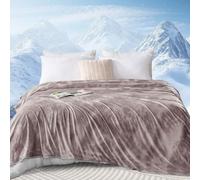 inhand Cooling Blanket Queen Size - Summer Cool Bedding, Cold Blanket for Sleeping, Hot Sleepers & Adults, Lightweight Summer Blanket Double for Bed, Sofa, Chair-178x228cm, Brown