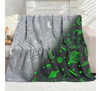inhand Glow in The Dark Stars Blanket for Girls Boys Cute Kids Throw Blanket Funny Space Moon Galaxy Blanket Gaming Room Decor Toys Birthday Gifts Ideas Stuff for 1-10 Years Old (40''x60'' Grey)