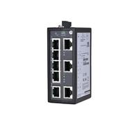 InHand Networks 8-Port Industrial Ethernet Switch,Unmanaged, DIN-Rail, 10/100Mbps, Wide Voltage 9.6-60VDC/18-30VAC, IP30 Metal Housing, -40°C to 75°C, UL/CE Certified,DIP switch for QoS and BSP.